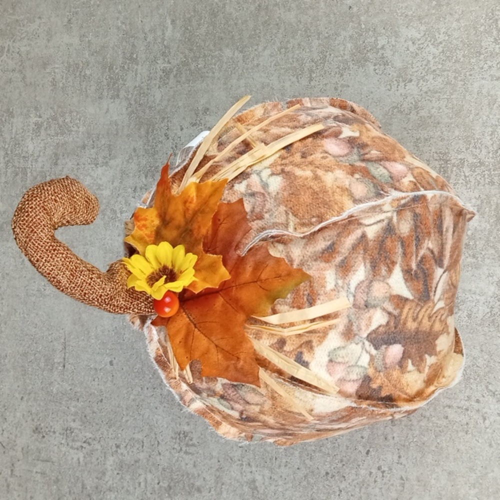 🍂 Fall Fabric Camo Pumpkin Decor